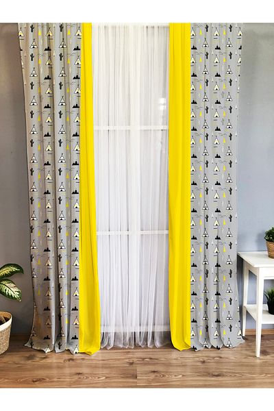 Lolla Gray Backdrop Tent Pattern Printed Background Curtain 1013