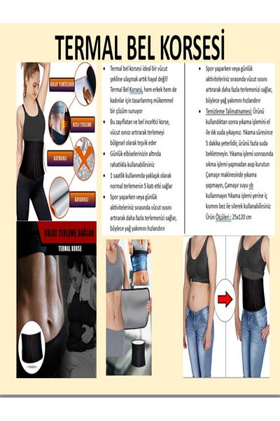 Ankaflex Thermal Sweat Sauna Waist Band Sweating Girdle Adjustable Tummy Slimming Stomach Wrap Belt