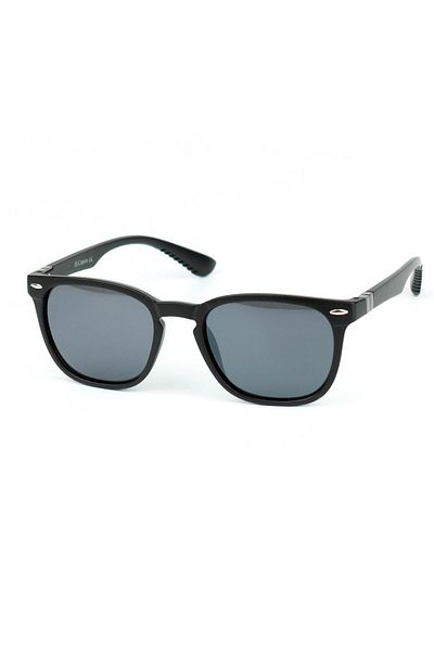Di Caprio Unisex Matte Black Uv400 Protection Rectangular Model Sunglasses