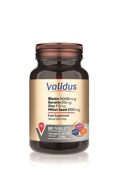 Validus Biotin Keratin Zinc 30 Tablets