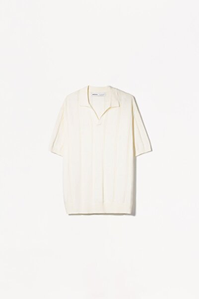 Bershka Textured Short Sleeve Polo Shirt Ramadan