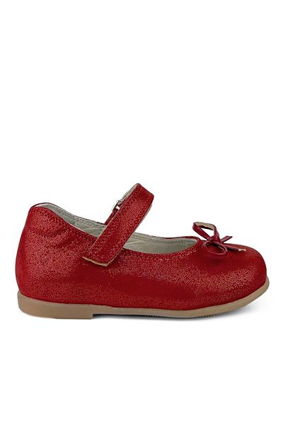 Cici Bebe Ayakkabı Genuine Leather Red Glitter Baby Girl Ballerinas