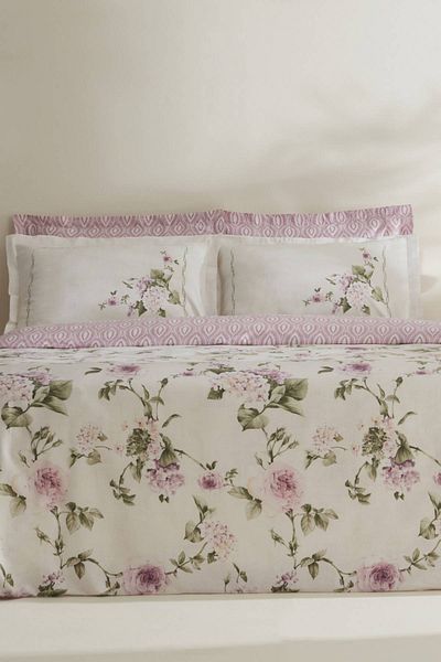 Karaca Home Rosales 100% Cotton 120 Thread Double Satin Duvet Cover Set