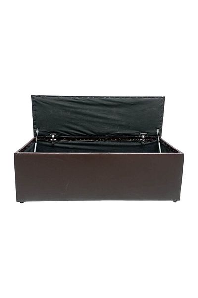 Homelux Bancă cu spațiu de depozitare, COSY, 120x42x46 cm, piele artificială, wenge