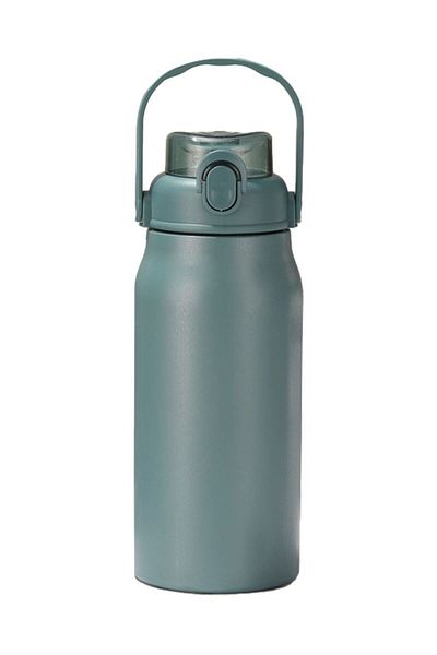 Weather Forecast Blue 316 L Steel 1000 ml Water Bottle with Straw and Handle - Cin912Mv