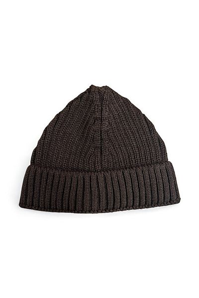 Mevo 2 Pack Unisex Knitwear Short Brown and Blue Colored Skullcap Beanies
