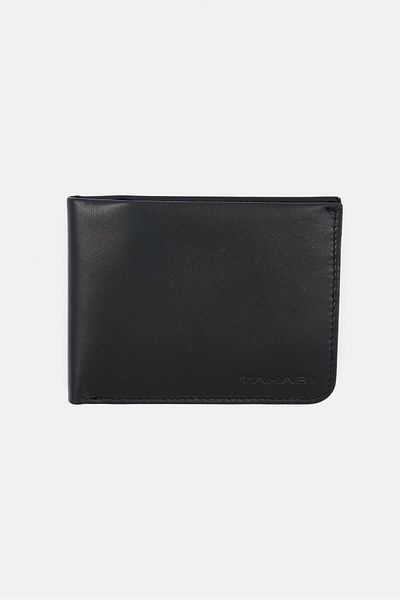 Tahari Men Plain Bi Fold Wallet 12 L x 9 H x 1 W cm, Black