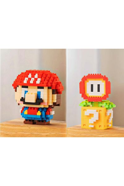 DEK Mario and Fire Flower 2-Piece 3D Puzzle Set Collectible Decorative Gift