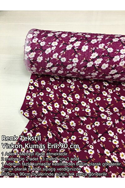 Renk Tekstil Lüks Viskon Metrelik Kumaş 90 cm Eninde - Elbise - Gömlek - Etek...