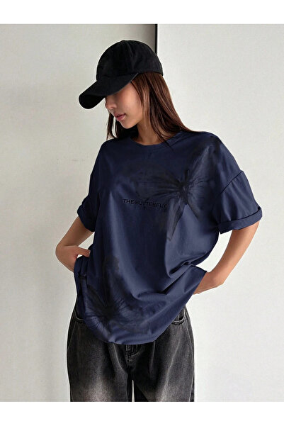 Machetta Μπλουζάκι Unisex The Butterfly Printed Oversize 100% βαμβακερό