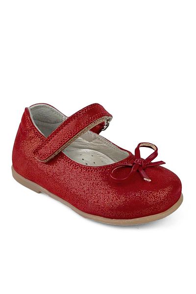 Cici Bebe Ayakkabı Genuine Leather Red Glitter Baby Girl Ballerinas