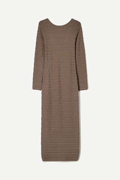 Bershka Textured Midi Dress Ramadan