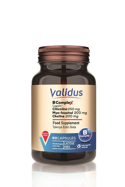 Validus B Complex Citicoline 250 mg - B 12 3000 mcg Myo-inositol 200 mg Choline 200 mg 90 كبسولة