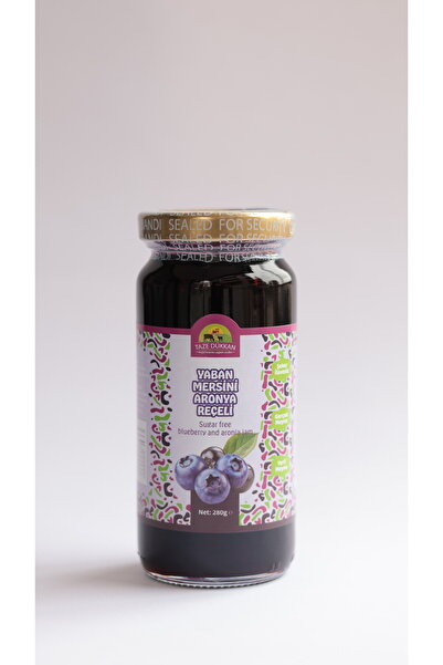 Taze Dükkan Şeker Ilavesiz Yaban Mersini Aronya Reçeli 280 G