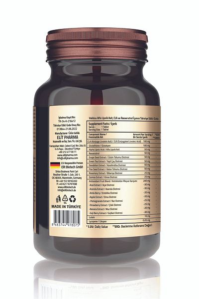 Validus Alpha Lipoic Acid Cla Resveratrol 30 Tablets