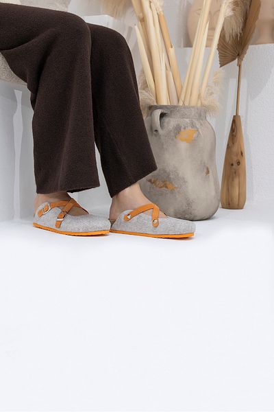 Uniqueqoop Παντόφλες από φυσικό μαλλί Viennese Cork Sole