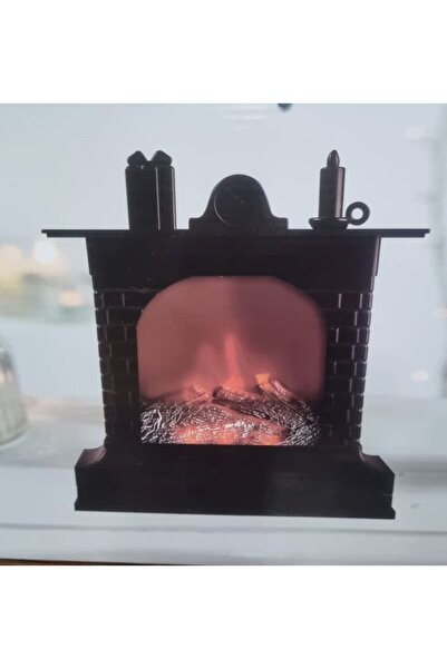 ARD Dekoratif Kiremit Tasarımlı Işıklı Lamba Şömine Sert Plastik