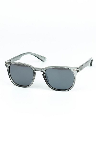 Di Caprio Unisex Gray Uv400 Protection Rectangular Model Sunglasses