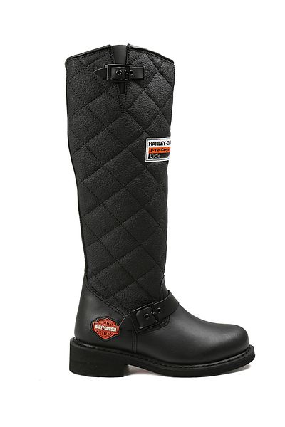 Harley Davidson Laconia 646 Black Leather Boots & Bootie Boots