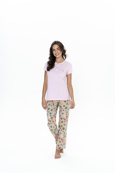 U.S. Polo Assn. Women's Pajama Set - 50% Modal 50% Cotton Top, 100% Viscose Bottom