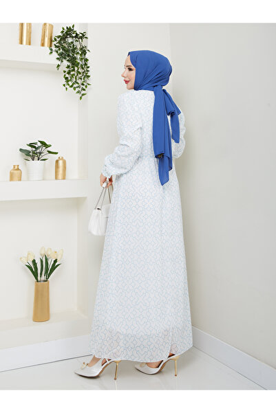 RACE FASHİON Φόρεμα σιφόν με ελαστική μέση RC1057