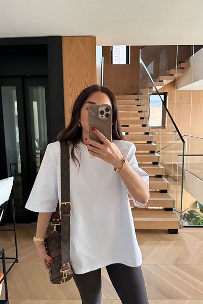 Özge Özgenç Π.Χ. Μπλουζάκι Oversize με επένδυση