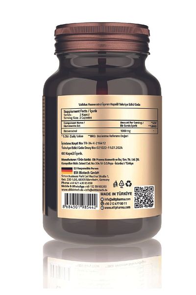 Validus 1000 Mg Resveratrol - 60 Capsules