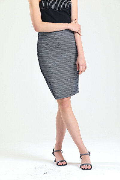 Sense Mesh Coated Pencil Skirt| Etk14855 Ecru