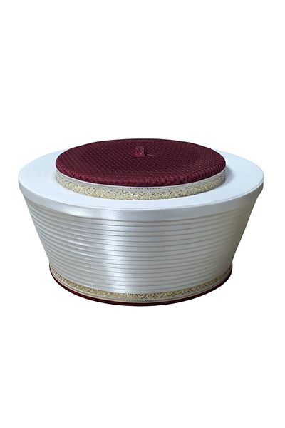 şahinbak Burgundy Mesh Yellow - Imam, Mosque and Skullcap (S024)
