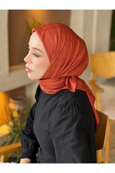 Modakaşmir Eșarfă cu model de linie de șah din seria Jacquard mătăsoasă