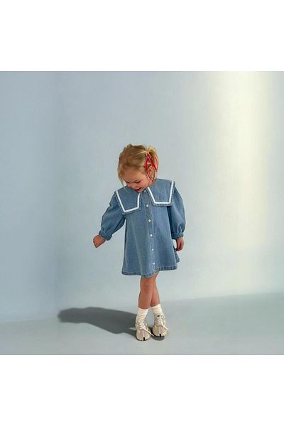 Yavrumsa Collared Denim Dress