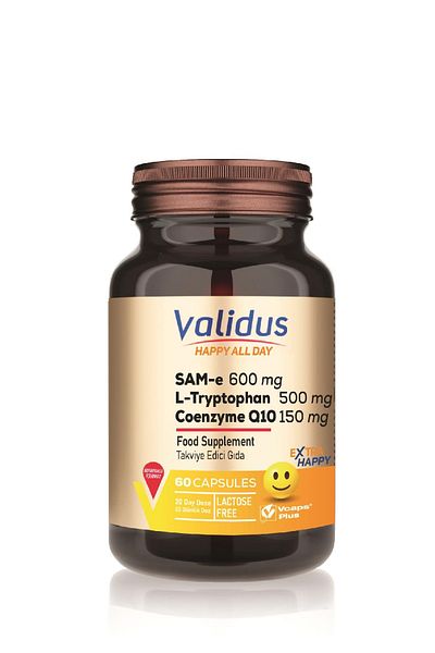 Validus All Day Happy Sam-E - 600 Mg, 60 Capsules