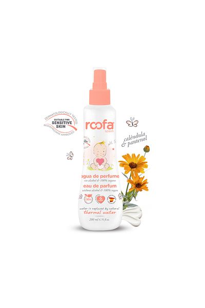 Roofa Spain عطر للأطفال حديثي الولادة والأطفال ذوي البشرة الحساسة 200 مل