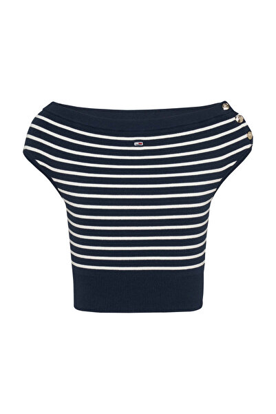 Tommy Hilfiger TJW OFF SHOULDER STRIPE SWEATER