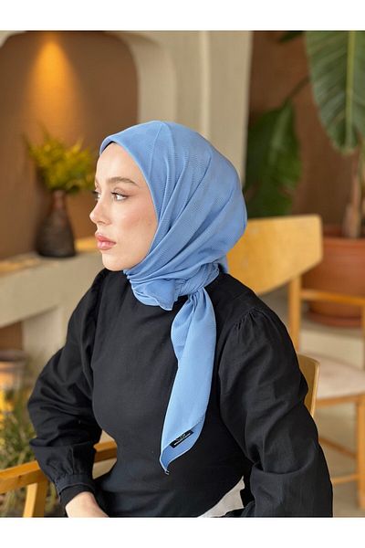 Modakaşmir Eșarfă cu model de linie de șah din seria Jacquard mătăsoasă