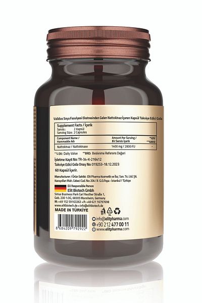Validus Nattokinase 1400 Mg / 2800 Fu 60 Capsules
