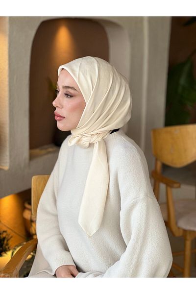 Modakaşmir Eșarfă cu model de linie de șah din seria Jacquard mătăsoasă