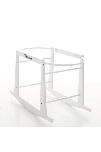 TEKNUM Wicker Pod Moses Basket Rocker Stand - White