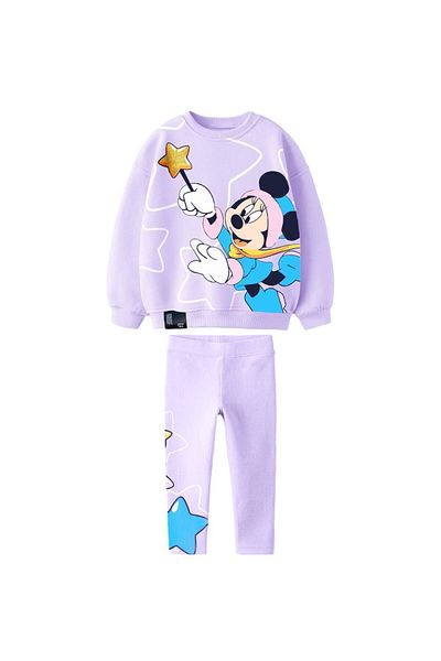 Skygo Set de jambiere de trening pentru fete sezoniere din bumbac organic Mickey