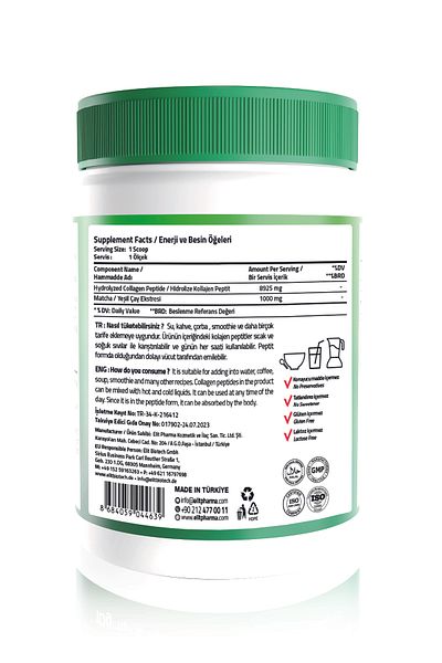 Validus Collagen Peptides + Matcha Powder 300 g