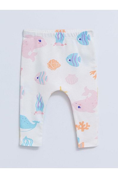 LC Waikiki Elastic Waist Cotton Baby Girl Pants 2-Piece (S2)