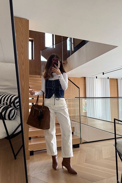 Özge Özgenç Knee Stitched Balloon Jeans