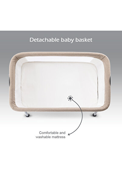 TEKNUM SLEEPZEN 2 Bedside Crib Bassinet - Ivory