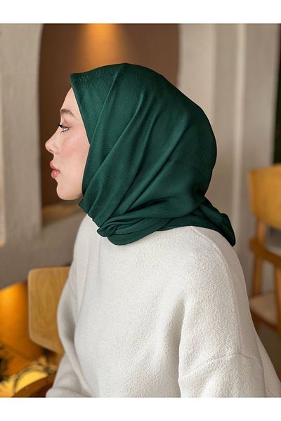 Modakaşmir Eșarfă cu model de linie de șah din seria Jacquard mătăsoasă