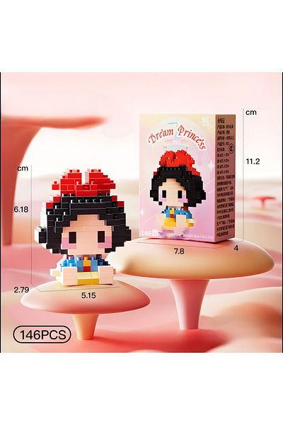 DEK Bricks Premium Series New Style Snow White and Princess Belle Figure 3D Puzzle Jigsaw Puzzle Collectibles Hobby