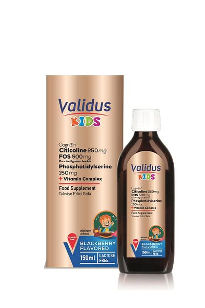 Validus Citicoline for Children 250 Mg + Fos 500 Mg + Phosphotidylserine 150 Mg + Vitamin Complex 150 ml Milk