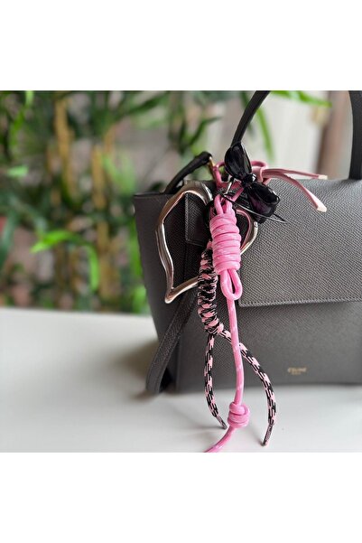 Venus Design Pembe Fiyonk- Kalp Çanta Aksesuarı