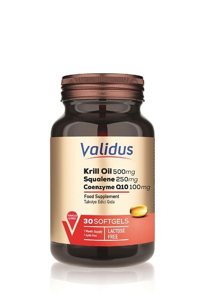 Validus Krill Oil and Squalene 30 Softgels - 500 Mg + 250 Mg