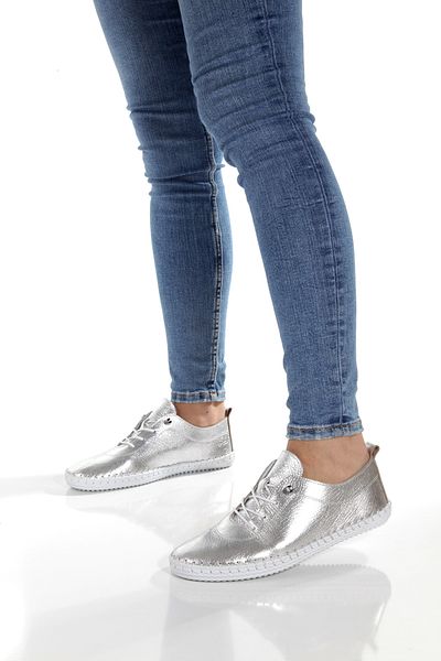 ARTI ARTI AYAKKABI MİA027-1802 Pantofi de balerină sport ortopedici de zi cu zi pentru femei din piele naturală SILVER