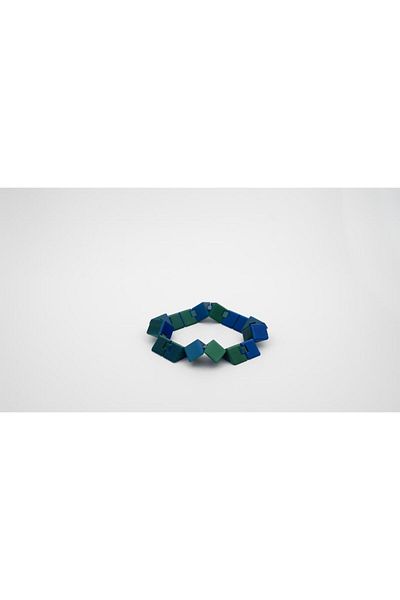 BloomLab Cubeiq Blue Green 3D Moving Stress Toy